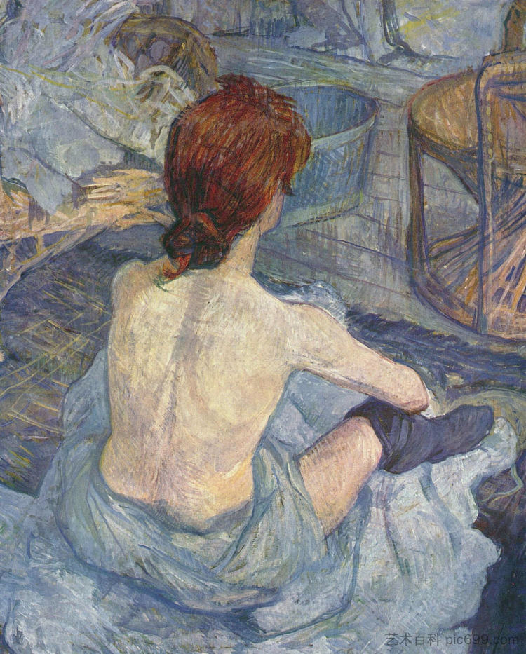 鲁塞也被称为厕所 Rousse also called Toilet (1889; Paris,France ),亨利·玛丽·雷蒙·德·图卢兹·劳特累克