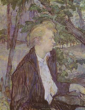 花园里的女人 Woman in the Garden (1891)，亨利·玛丽·雷蒙·德·图卢兹·劳特累克