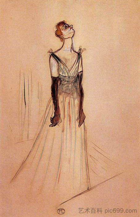 伊薇特·吉尔伯特 Yvette Guilbert (1893),亨利·玛丽·雷蒙·德·图卢兹·劳特累克