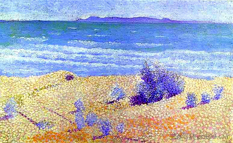 地中海海滩 Beach on the Mediterranian (1891)，亨利·埃德蒙·克罗斯