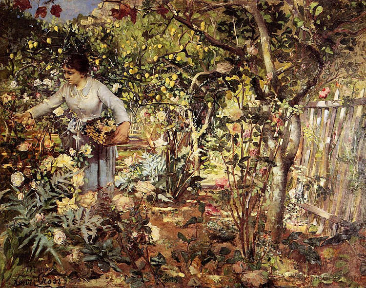 摩纳哥花园的一角 Corner of the Garden in Monaco (1884)，亨利·埃德蒙·克罗斯