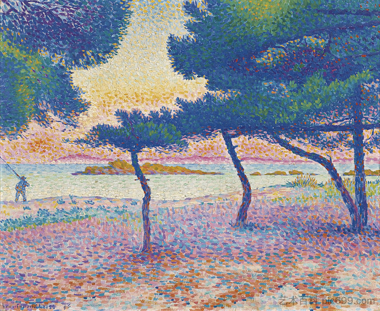 圣克莱尔海滩 La Plage de Saint-Clair (1896),亨利·埃德蒙·克罗斯