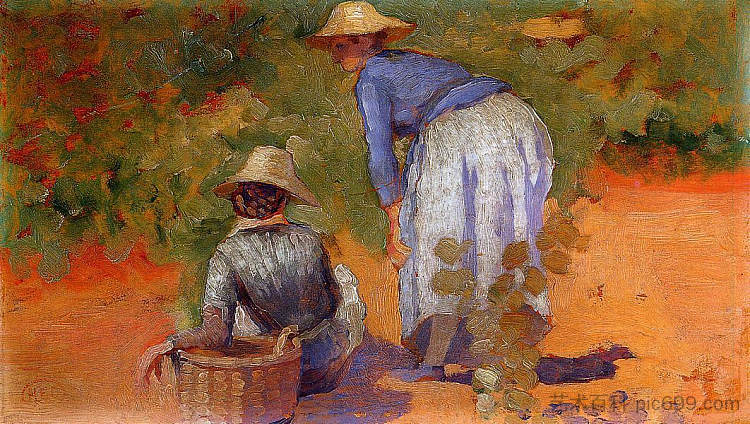 葡萄采摘者研究 Study for The Grape Pickers (1892),亨利·埃德蒙·克罗斯