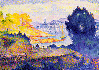 芒通景观 View of Menton (1899 – 1902)，亨利·埃德蒙·克罗斯