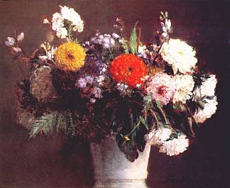 秋季花束 Autumn Bouquet (1862)，亨利·方丹·拉图尔