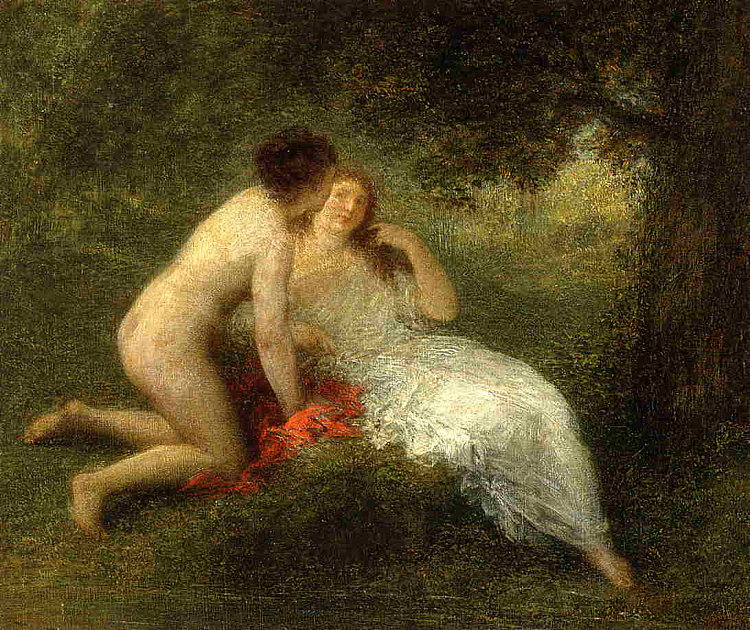 沐浴者(也称为秘密) Bathers (also known as The Secret) (1896),亨利·方丹·拉图尔