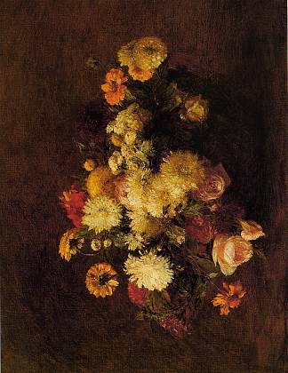 花束 Bouquet of Flowers (1894)，亨利·方丹·拉图尔