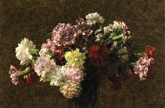 康乃馨 Carnations (c.1902)，亨利·方丹·拉图尔