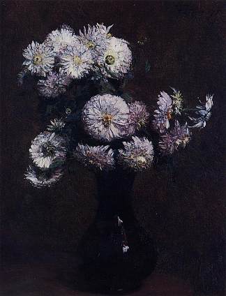 菊花 Chrysanthemums (1871)，亨利·方丹·拉图尔