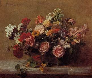 花 Flowers (1882)，亨利·方丹·拉图尔