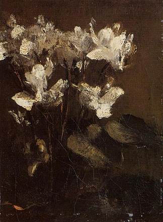 花， 仙客来 Flowers, Cyclamens (1860)，亨利·方丹·拉图尔