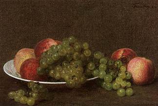 桃子和葡萄 Peaches and Grapes (1896)，亨利·方丹·拉图尔