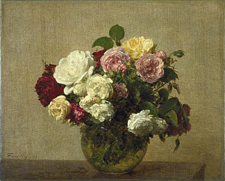 玫瑰 Roses (1885)，亨利·方丹·拉图尔