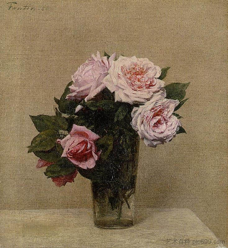 玫瑰 Roses (1886)，亨利·方丹·拉图尔