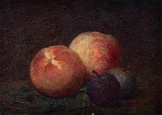 两个桃子和两个李子 Two Peaches and Two Plums (1899)，亨利·方丹·拉图尔