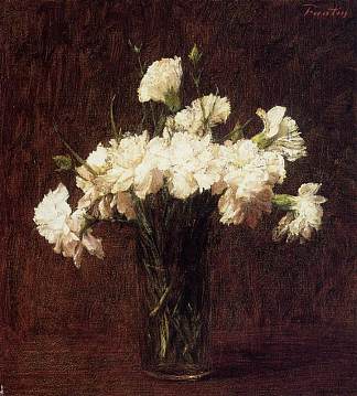 白色康乃馨 White Carnations (1904)，亨利·方丹·拉图尔