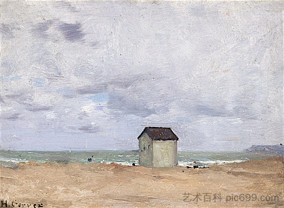 特鲁维尔海滩 The Beach at Trouville (1879)，亨利·格维克斯