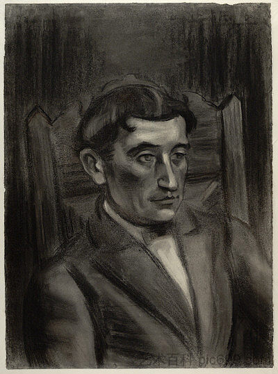 朱尔斯·罗曼斯的肖像 Portrait of Jules Romains (1922)，亨利·勒福康尼尔