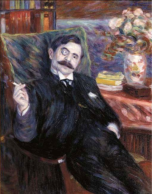 诗人乔治·博纳穆尔的肖像 Portrait of the Poet Georges Bonnamour (1906)，亨利·勒福康尼尔