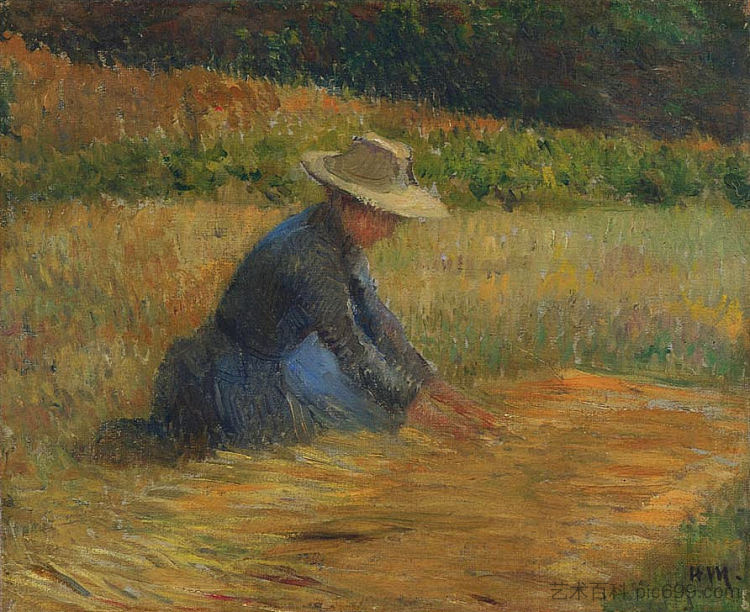 田野里的农妇 Peasant Woman in the Fields，亨利马丁