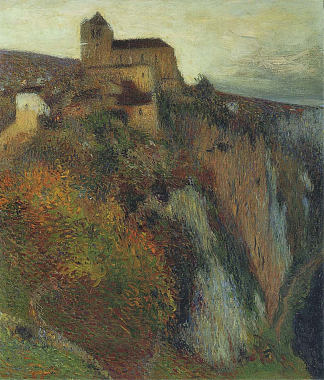 晚上的圣西尔克拉波皮 Saint-Cirq-Lapopie in Evening (1897)，亨利马丁