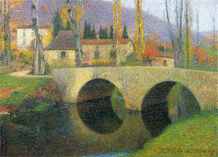 拉巴斯蒂德杜维尔特的桥 The Bridge in Labastide du Vert，亨利马丁