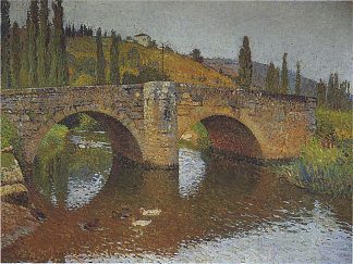 拉巴斯蒂德杜维尔特的桥 The Bridge in Labastide du Vert，亨利马丁