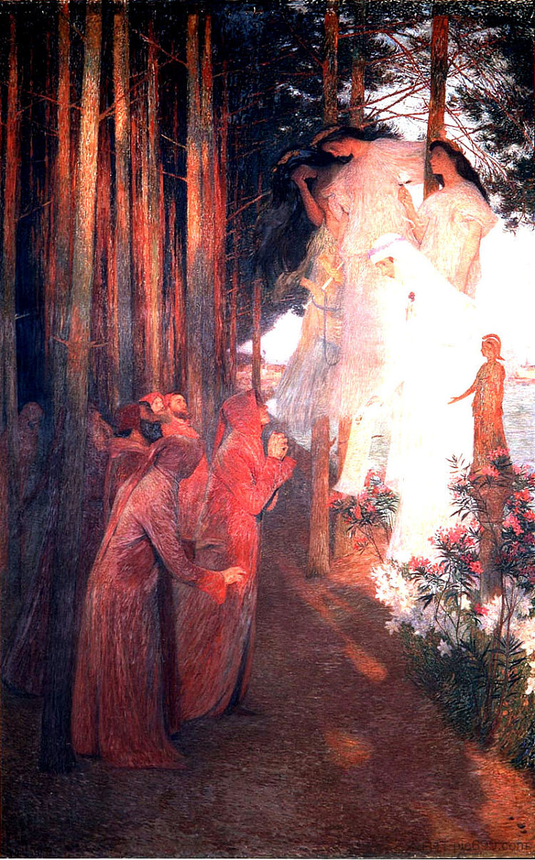 克莱门斯·伊绍尔与游吟诗人的出现 The Emergence of Clemence Isaure with Troubadours,亨利马丁