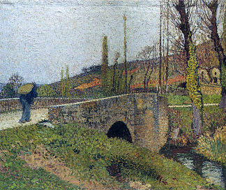 小桥 The Little Bridge (c.1915)，亨利马丁