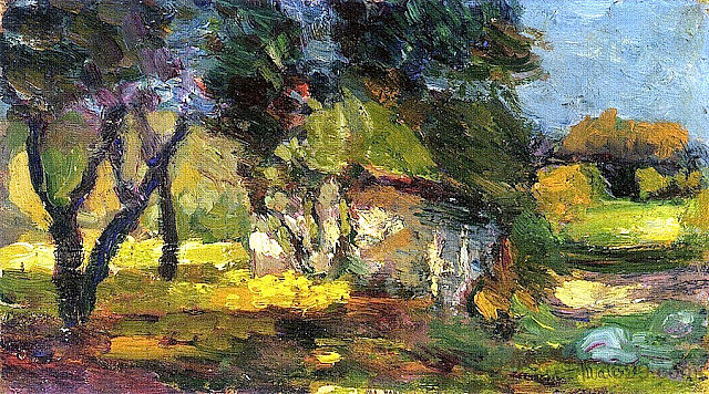 景观、科西嘉岛 Landscape, Corsica (1898),亨利·马蒂斯
