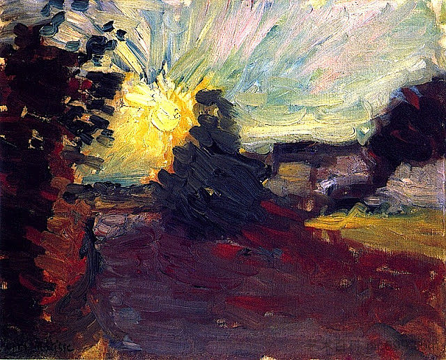 科西嘉的日落 Sunset in Corsica (1898)，亨利·马蒂斯
