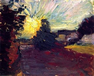 科西嘉的日落 Sunset in Corsica (1898)，亨利·马蒂斯