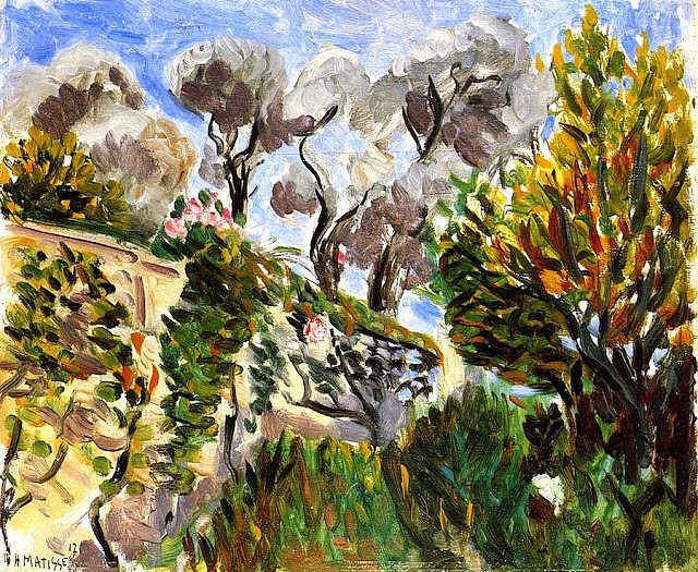 橄榄树，雷诺阿在巴黎的花园 Olive Trees, Renoir’s Garden in Cagnes (1917)，亨利·马蒂斯