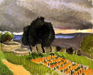 暴风雨前的迷笛景观 Landscape of the Midi, Before the Storm (1921)，亨利·马蒂斯