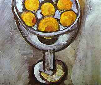 装有橘子的花瓶 A vase with Oranges (1916)，亨利·马蒂斯