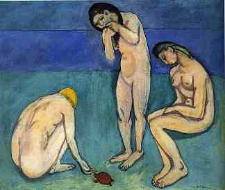 泳客与 Bathers with a Turtle (1908)，亨利·马蒂斯
