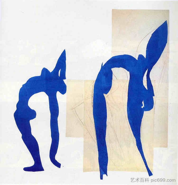 蓝色裸体 Blue Nudes (1952)，亨利·马蒂斯