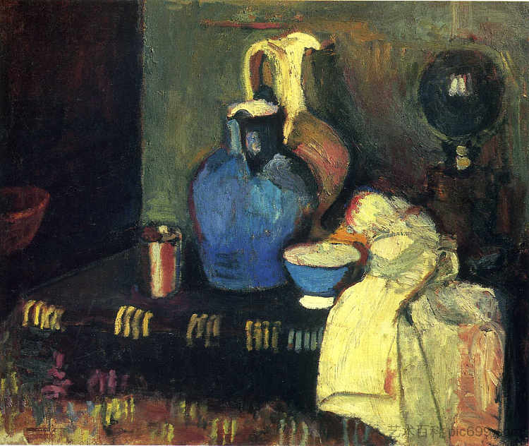 蓝色的投手 Blue Pitcher (1901),亨利·马蒂斯