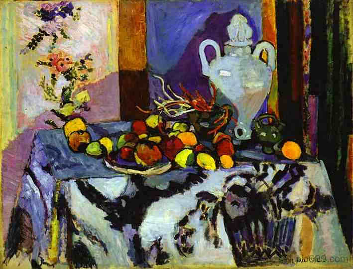 蓝色静物 Blue Still Life (1917)，亨利·马蒂斯