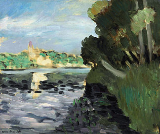 塞纳河岸边的vetheuil Bords De La Seine À Vétheuil (1920)，亨利·马蒂斯