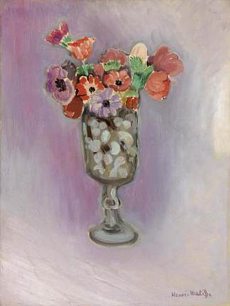 海葵花束 Bouquet of Anemones (1918)，亨利·马蒂斯