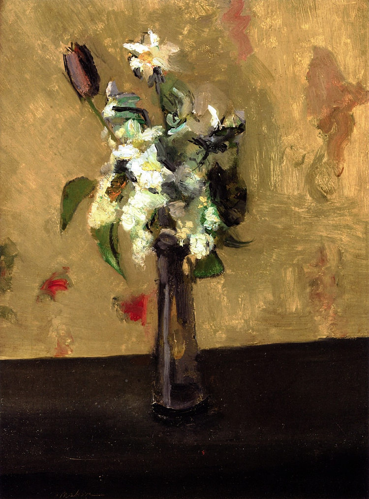 水晶花瓶中的花束 Bouquet of Flowers in a Crystal Vase (1902)，亨利·马蒂斯