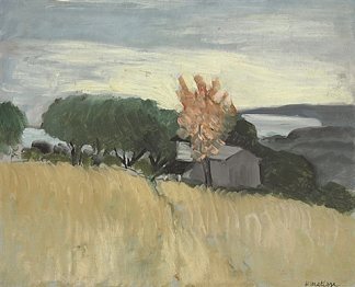 Cagnes的麦田 Champs De Blé À Cagnes (1918)，亨利·马蒂斯