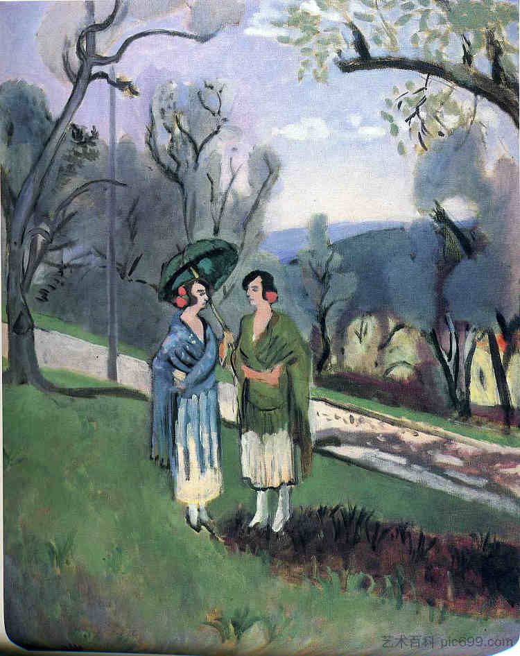 橄榄树下的对话 Conversation under the Olive Trees (1921)，亨利·马蒂斯