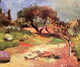 科西嘉人的风景 Corsican Landscape (c.1898)，亨利·马蒂斯