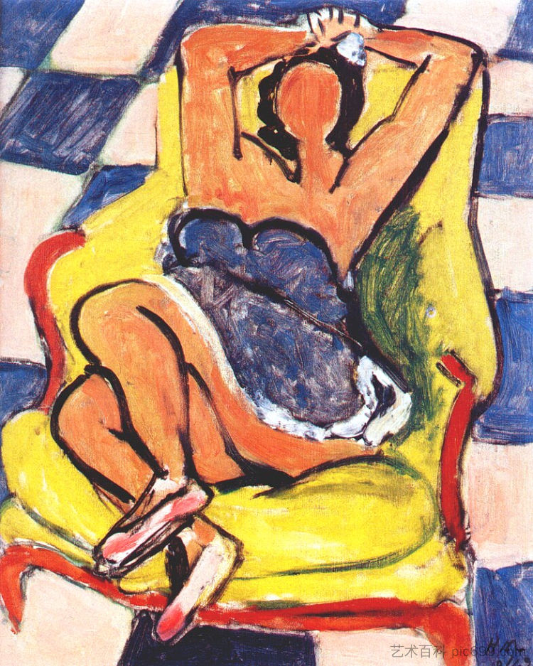 休息中的舞者 Dancer in Repose (1942)，亨利·马蒂斯