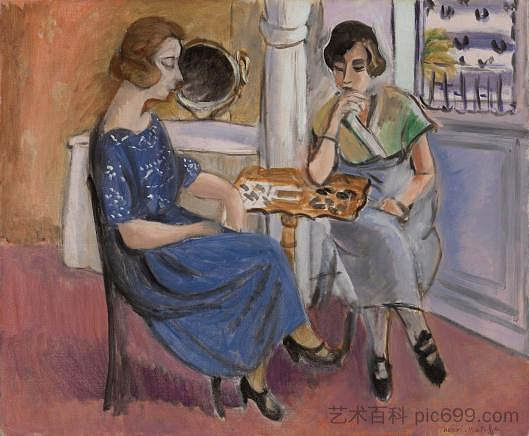 多米诺骨牌玩家 Domino Players (1921),亨利·马蒂斯