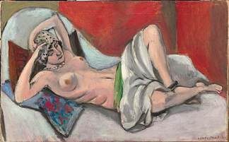 上裸体 Draped Nude (c.1922)，亨利·马蒂斯