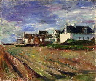 布列塔尼的农场，Belle Ile Farms in Brittany, Belle Ile (1897)，亨利·马蒂斯