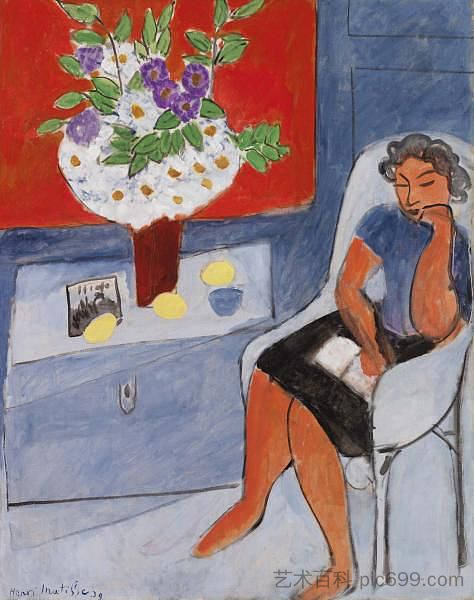 花束手办 Figure with Bouquet (1939),亨利·马蒂斯